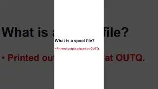 what is a spool file in AS400