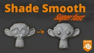 Blender 3.4 - Shade Smooth (Super fast)