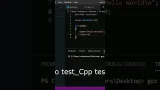 Execute C/C++ code in VS Code Terminal