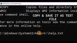 how do you copy the command and save it as a text file in CMD | cmd output to text file