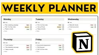 How To Build A Weekly Planner In Notion (Easy Tutorial)