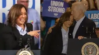 Kamala brings out her fake accent again at rally with Biden