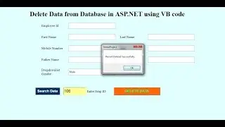 how to delete data from database in ASP.NET using vb code