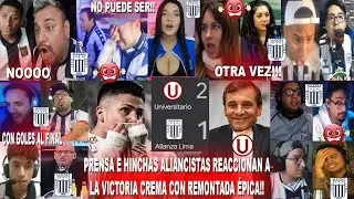 REACCIONES DE LA PRENSA E HINCHAS DE ALIANZA A UNIVERSITARIO 2-1 ALIANZA LIMA CON REMONTADA ÉPICA