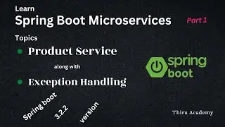 Spring boot Microservices project - Product service | Part1 | Thiru Academy