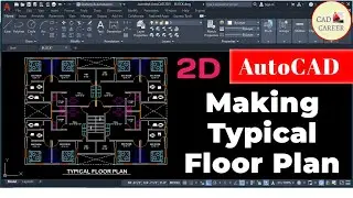 Typical Floor Plan in AutoCAD | Civil Architecture | AutoCAD Tutorial For Beginners