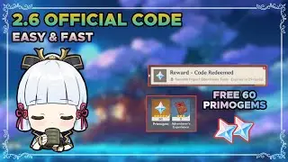 2.6 official redeem code (free 60 primogems)