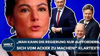 SAHRA WAGENKNECHT: Klartext! "Man kann die Bundesregierung nur auffordern, sich vom Acker zu machen"