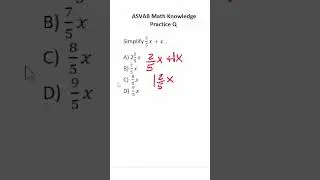 ASVAB/PiCAT Math Knowledge Practice Test Question: Combining Like Terms 