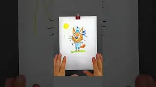 Как нарисовать Коржика из мультика три кота рисуем карандашами ￼
