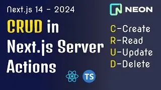 Fullstack CRUD in Next.js Server Actions, React.js, Typescript, TailwindCSS and PostgresSQL on Neon