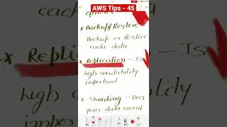 AWS Tips - 45 Deployment options provided by AWS Elastic cache (Backup/restore Replication Sharding)