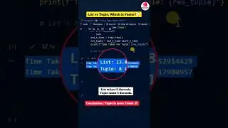 Python : List vs Tuple, Which is Faster 🚀? #shorts #python #asmr #programming