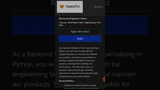 HappyFox hiring Backend Engineer Intern 