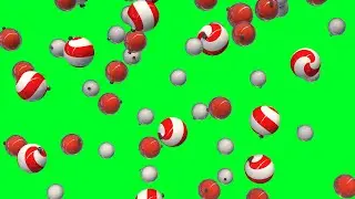 Green Screen Christmas balls falling effect Free download new year winter overlay