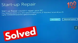 Fix Windows 10 startup repair couldnt repair your pc log file srt srttrail.txt