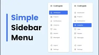 How to make Sidebar Menu in HTML CSS & JavaScript | Side Navigation Menu Bar