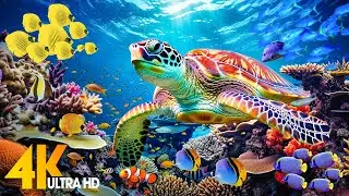 Under Red Sea 4K - Beautiful Coral Reef Fish in Aquarium, Sea Animals for Relaxation - 4K Video 