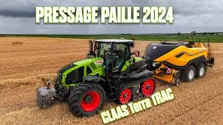 😱 TRACTEUR à CHENILLES au PRESSAGE de la PAILLE 2024 ! 🌾