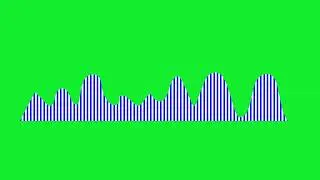 Only subscribers can use free)Sound wave green screen animation effect(music, frequency source)