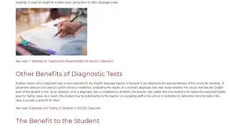 The Importance of Diagnostic Tests in an ESL Classroom | ITTT TEFL BLOG