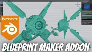 New Amazing Blender Addon - Blueprint Maker Addon For Blender