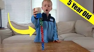 Dice Stacking Trick Shots by a 5 Year Old! | Thats Amazing