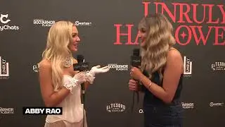 Abby Rao chats with Hollywire at the UNRLY Halloween Bash!