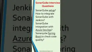 SonarQube tutorial-SonarQube integration with Jenkins, Azure Devops-SonarQube Spring Boot-SonarQube