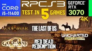 RPCS3 Emulator Test In 5 Games 4K | RTX 3070 + i5 11400