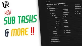 Notion Sub Tasks Feature Is Here!