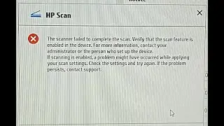 How to solve HP printer network scan error webscan disabled