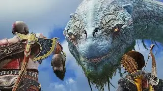 God of War 4 PC - ALL World Serpent Scenes (GIANT SNAKE CutScenes)