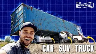 CRUSHING Cars with a Shipping Container