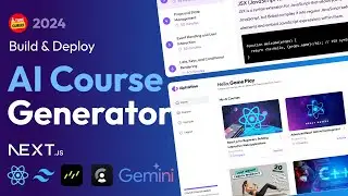 Build Full Stack AI Course Generator App With NextJs, React, TailwindCss, Gemini Api, Drizzle