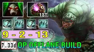 Beast Offlane [Tidehunter] Crazy Build 1ST Octarine Core Endless Spam Skill Just Run At Them Dota2