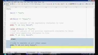 PHP Tutorial - Flow Control (If -  Else Statements)