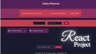 [PROJECT] Task Sync: Advanced React To-Do App / Daily Task Management  #react