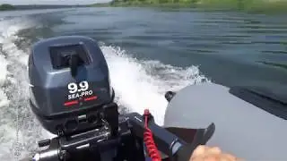 Sea-Pro OTH 9.9S тянет ватрушку. Я не ожидал что так быстро!
