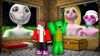 I FOUND SCARY WHITE GHOST FAMILY 😱 IN MINECRAFT | MINECRAFT HORROR |
