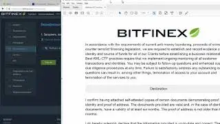 Как торговать на бирже криптовалют Bitfinex, регистрация и верификация