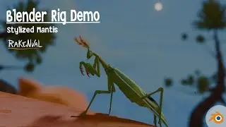 Stylized Mantis | Blender Rig Demo