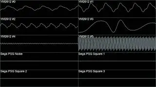 Donkey Kong Country - Aquatic Ambience (Sega Genesis Version) - In Oscilloscope view!