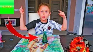 ЛАВА В БУТЫЛКЕ! ИГОРЕК ДЕЛАЕТ ОПЫТ! СМОТРИ ЧТО ПОЛУЧИЛОСЬ!!!