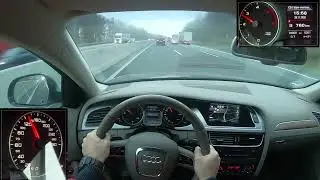 Audi A4 Top Speed on autobahn