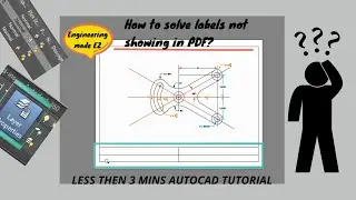 HOW TO SOLVE LABELS NOT SHOWING IN PDF? (AUTOCAD TUTORIAL)
