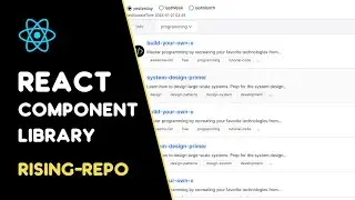 React Component library | rising-repo - a table to display recently popular repos