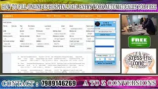 How to Fill Online U S Hospital Data Entry Work  Automatically For Free 1