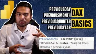 How to use PREVIOUSDAY, PREVIOUSMONTH, PREVIOUSQUARTER, PREVIOUSYEAR // Beginners Guide to Power BI