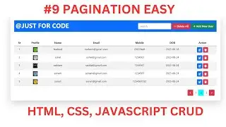 Part-3 PAGINATION | PAGINATION IN JAVASCRIPT | HTML CSS JS PAGINATION  | JAVASCRIPT PAGINATION